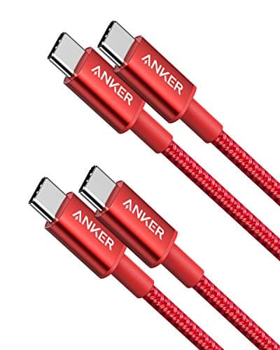 Anker USB C to USB C Cable, Type-C 60W Fast Charging Cable (3.3 FT, 2Pack) for iPhone 17 Series, iPad mini 6 and More (Red)