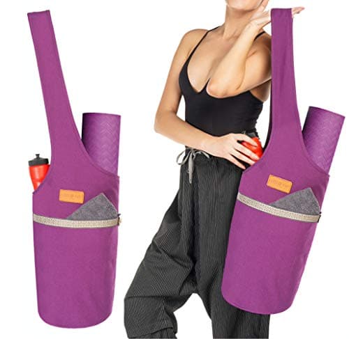 ALLEN & MATE Cotton Canvas Yoga Mat Bag, Fits Mats up to 72in Long