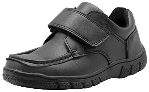 Apakowa Boys Dress Shoes Kids Boys Black School Uniform Oxford Shoes