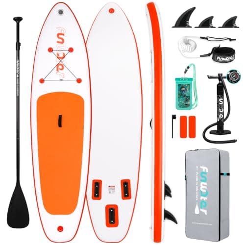 FunWater Inflatable Stand Up Paddle Board with Beginners SUP Accessories
