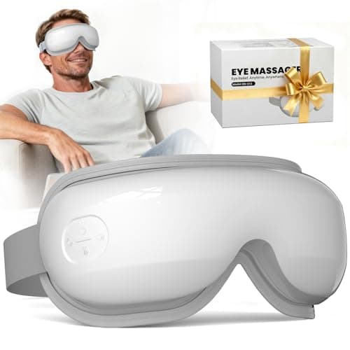 Arace Eye Massager, Heated Eye Mask for Migraines/Strain/Dry Eyes Relief, Smart Sleep Mask with Heat & Bluetooth Music, Mothers Day Gifts for Mom, Birthday Gifts for Women Men