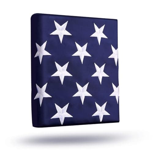 3x5 FT Heavy Duty American Flag for Outside Deluxe Spun Polyster US Flags, Waterproof UV Resistant USA Flag, Embroidered Stars National Flag,Tear-Proof America Flag High Wind,United States Flag 4-Row Stitching and Reinforced Seams,Stars and Stripes All-Weather Indestructible US Flag Long-Lasting Flag