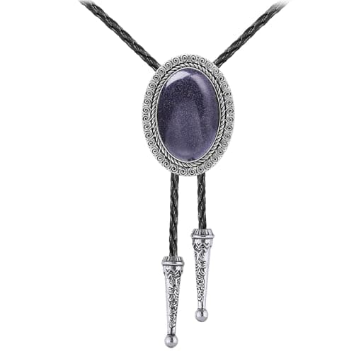 Jeilwiy Bolo Tie for Men Natural Stone Western Cowboy Necklace Ties Womens Bolo Tie Unique Bolero Ties Cow Necklace