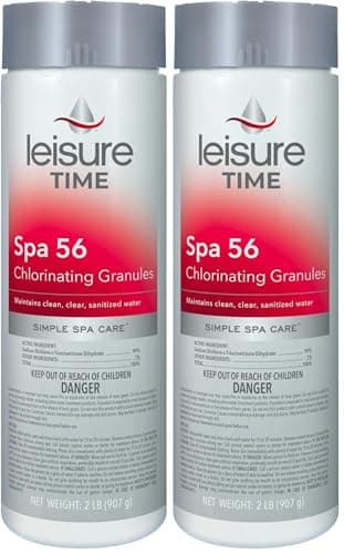 Leisure Time 22337A Spa 56 Chlorinating Granules,Bucket for Crystal Clear Water Maintenance,2lbs,(Pack of 2)