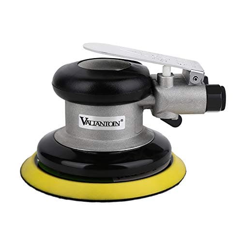 Valianto 5" Air Random Orbital Sander, Dual Action Pneumatic Orbit Polisher Pro Grinding Sanding Tools Silver
