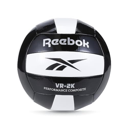 Reebok VR-2K Composite Volleyball, Strong & High-Performance, (Black, Size 5)