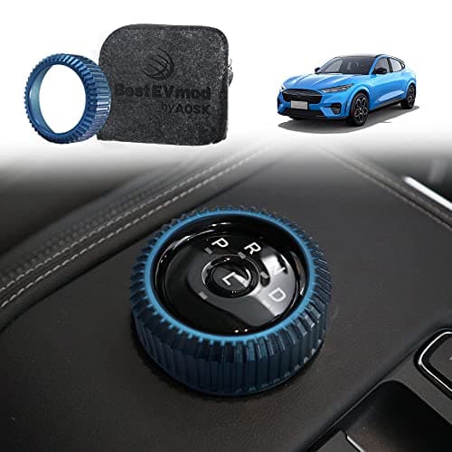 AOSKonology BestEvMod Gear Knob Metal Cover for 2021-2023 Mach-E (Blue)