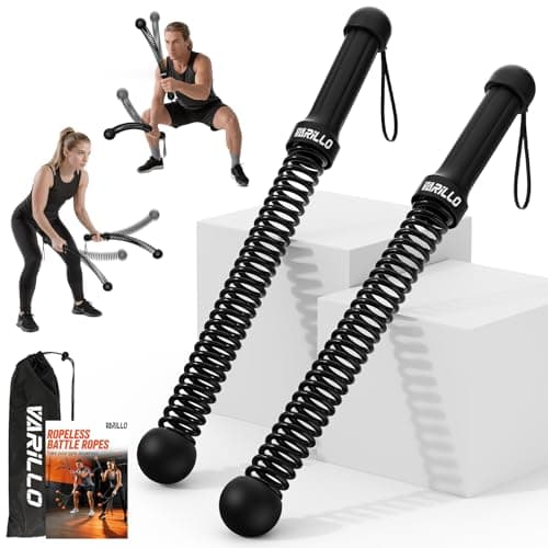 Ropeless Battle Ropes for Home Gym, Portable Cordless Weighted Battle Ropes with Storage Bag, High Calorie Burn for Men & Women, Fitness Equipment for HIIT & Low-Impact Aerobic Training