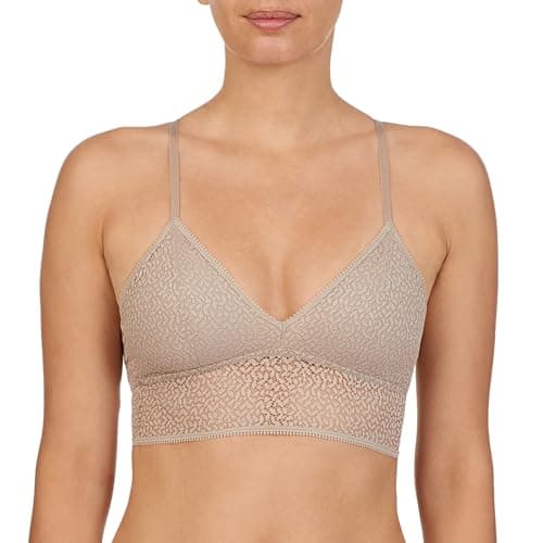 DKNY Women's DKNY Modern Lace Unlined Demi Bra Bra, Champagne, 34DD