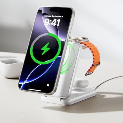 iVANKY 3 in 1 Foldable Magnetic Wireless Charging Station(No Adapter)