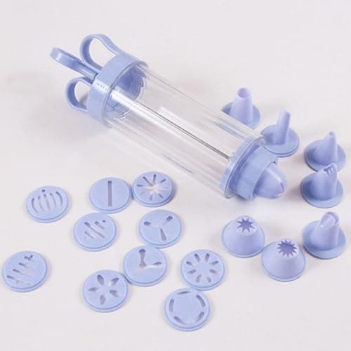 Cake Decorating Gun Cupcake Icing Piping Kit Cake Decorating Kit With 8 Piping Tips Cupcake Injector/Decorating Icing Se(COLOR:purple)