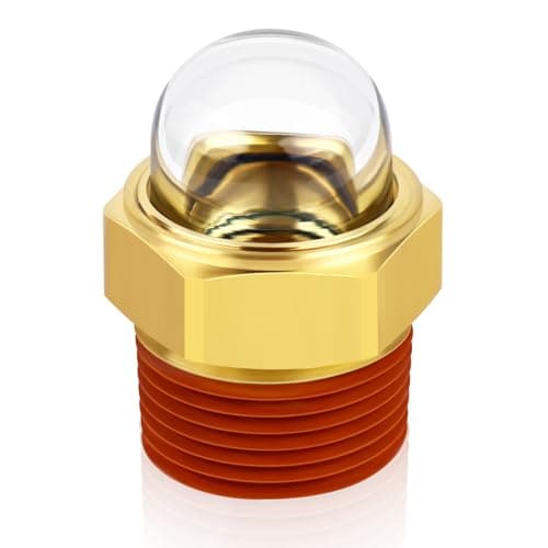 FANOVO 1" NPT Brass Dome Oil Sight Glass, Oil Level Inspection Window