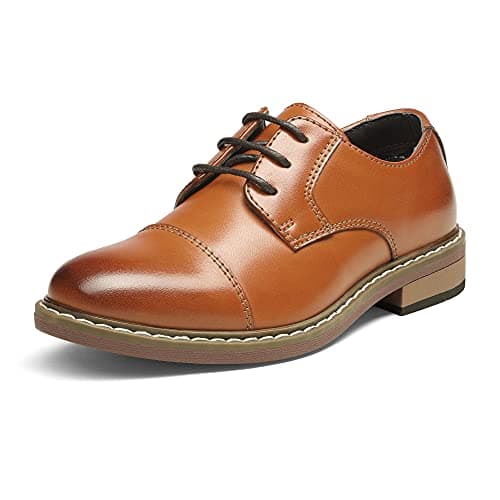 Bruno Marc Boy’s Dress Oxford Formal Shoes,Size 10 Toddler,Brown,SBOX211K