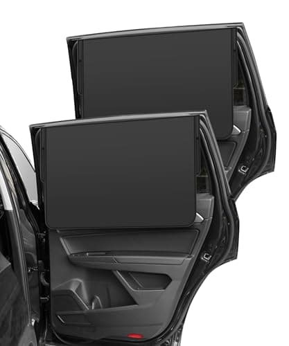 ILBVWQY Magnetic Car Window Shade,Car Accessories Universal Magnetic Sun Shade Side Window with Storage Bag,Foldable Automotive Windows Sunshades, Suitable for Most Cars,SUVs (2Pcs-Rear Window)