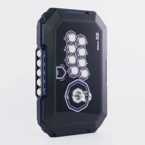 KBSure Arcade Fight Stick Joystick, Sanwa Parts Equipped, Black Blue Standard Version