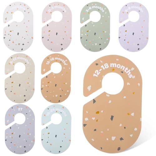 QFGasre Baby Closet Dividers Double Sided Nursery Clothes Size Separators Closet Organizer Toddler Hanger Multicolor for Boho Nursery Decor
