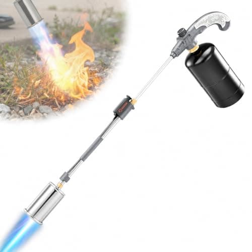 Saker Propane Weed Torch, 45,000 BTU, 28" Handle (Tank Not Included)