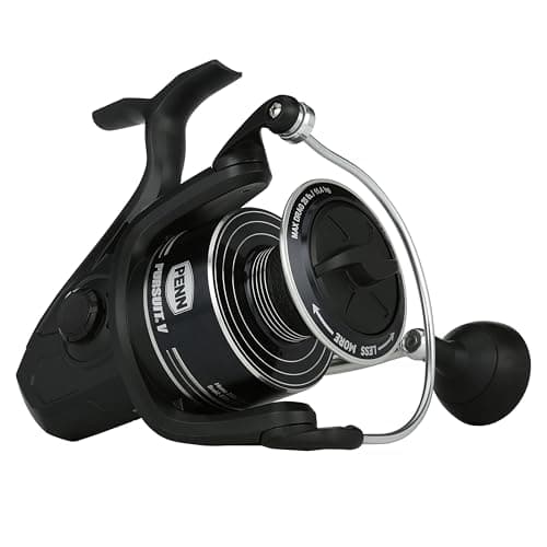 Penn Pursuit V Spinning Fishing Reel, Size 5000, Corrosion-Resistant Graphite Body, Lightweight Aluminum Superline Spool, HT-100 Drag System