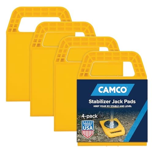 Camco RV Stabilizing Jack Pads - 4-Pack - Made in the USA
