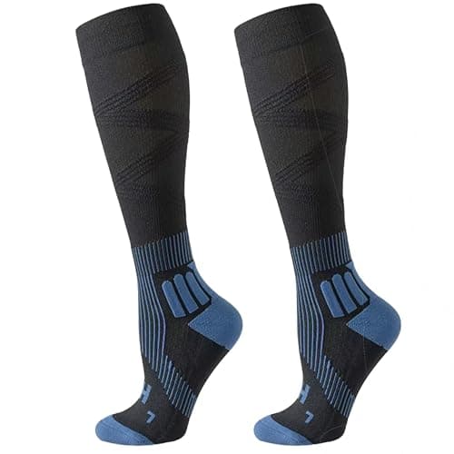 CLeemuziN Women Men Compression Athletic Socks for Running Training Over-the-Calf Soccer Workout Tube Socks Out-Sports