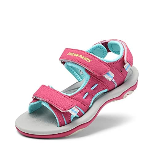 DREAM PAIRS Boys Girls Sandals Kids Athletic Summer Sports Water Shoes for Toddler/Little Kid/Big Kid,Size 8 Toddler,Rose/Red,170891_K