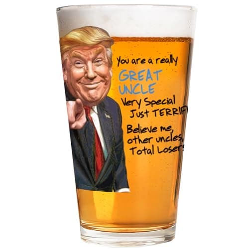 Patriots Cave Great Uncle 16 oz Beer Glass Gift for him - Made in the USA & Dishwasher Safe