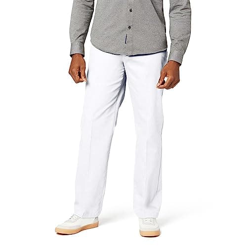 Dockers® Men's Classic Fit Signature Khaki Lux Cotton Stretch Pants (Regular and Big & Tall), Paper White, 38W x 29L