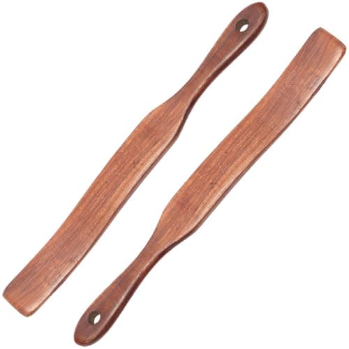 Spurtle for Sourdough Starter, 11 Inch Wooden Sourdough Spatula Spurtles, Mixing Stick & Jar Scraper for Deep Containers, Bread Making Tool, Kitchen Gadgets & Utensils for Baking Cooking(2 PCS)