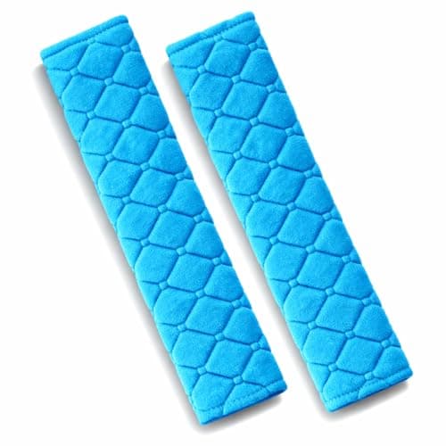 Andalus Seat Belt Cover Pad, 2 Pack Seatbelt Cushion for Car, Kids, Women, Men – Shoulder Strap Protector, Car Seatbelt Covers Accessories – Cute Auto Strap Cushion, Driving Pad (Sky Blue, 10.8 Inch)