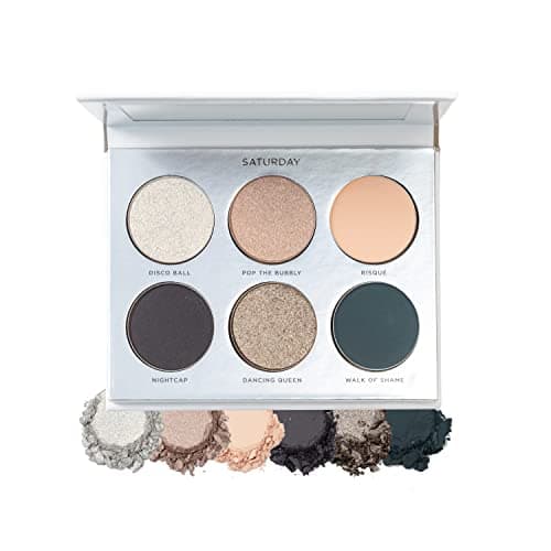 PÜR MINERALS On Point Eyeshadow Palette, Matte, Shimmer & Metallic Shades, Skincare-Infused Formula, Cruelty Free, Saturday