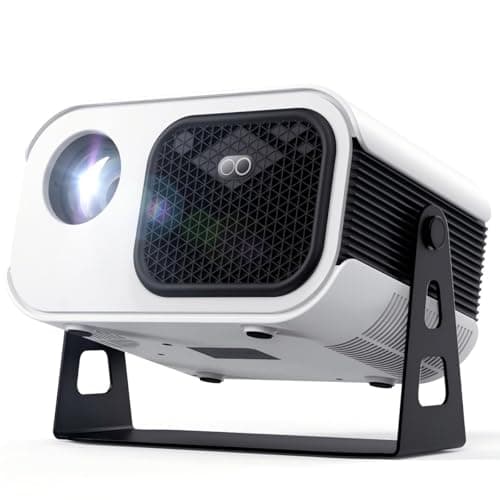 Mini Projector with Stand 270° Rotatable, Electric Focus & Vertical Keystone Portable Projector, Home Theater Projectors with Wifi And Bluetooth, Compatible with Smartphone/TV Stick/Box/USB/HDMI