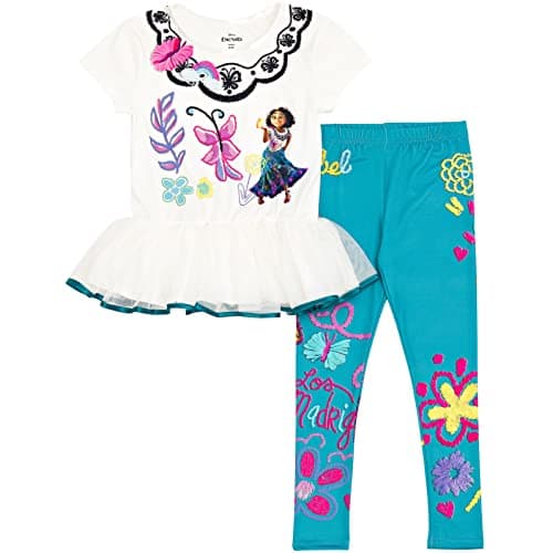 Disney Encanto Mirabel Big Girls Graphic T-Shirt & Leggings White/blue 10-12