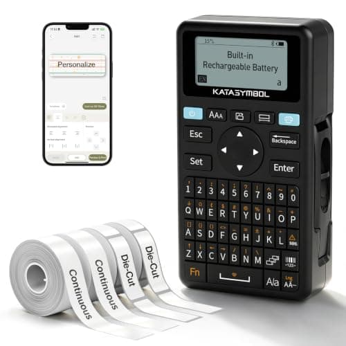 SUPVAN E11 Keyboard & Bluetooth Label Maker Machine with 4 Tapes
