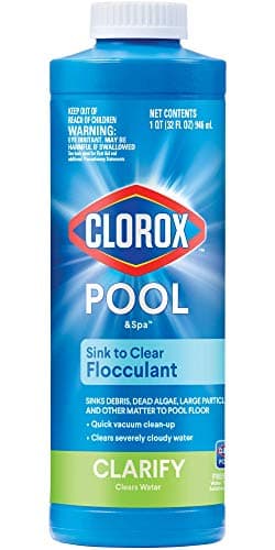Clorox® Pool&Spa™ Swimming Pool Sink to Clear Flocculant, Sinks Debris, Dead Algae, Large Particles & Other Matters to Pool Floor, 1 Quart (Pack of 1)