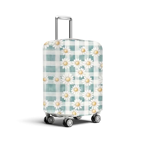 HOMETITUTE Daisy Plaid Luggage Cover 22-24 Inch Medium
