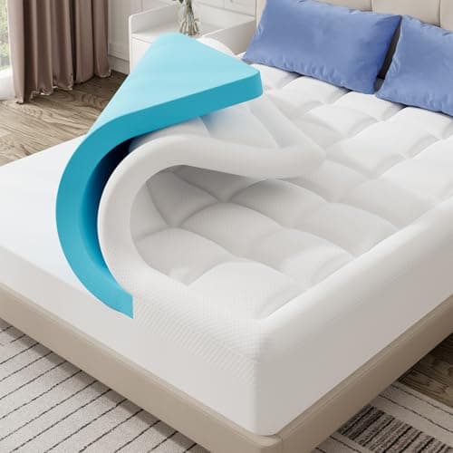 ELEMUSE 3 Inch Twin Size Dual Layer Memory Foam Mattress Topper, Extra Support Cooling Gel Foam & Soft Pillowtop Pad,Pressure Relief Bed Topper for Kids, Guest Room & Bunk Bed