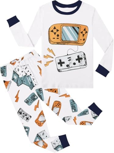 Little Hand Toddler Baby Boy Cotton Pajama Sets Gamer Sleepwear Long Sleeve 2 Piece Pjs Pizza Fall Winter Jammies 2t