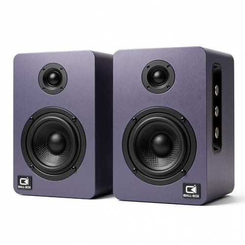 IBALL·BOX 60W Desk Speakers for PC, Bluetooth 5.3 DSP, 24-Bit Optical, USB-C/AUX, Silk-Dome Tweeter, Carbon-Fiber Driver, for Laptop/Mac/Monitor (Slate Blue)