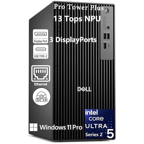 Dell Pro Tower Plus Desktop, Intel 14-Core Ultra 5 235, 32GB DDR5 RAM, 1TB PCIe SSD, Windows 11 Pro
