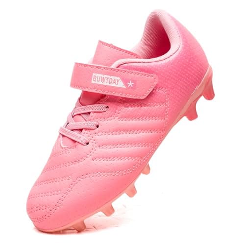 Kids Soccer Cleats Boys Girls Athletic Outdoor Firm Ground Football Shoes