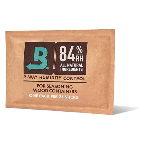 Boveda 84% Two-Way Humidity Control Pack for Seasoning – Season Wood Containers – Size 60 – Single – Individually Wrapped Seasoning Packet