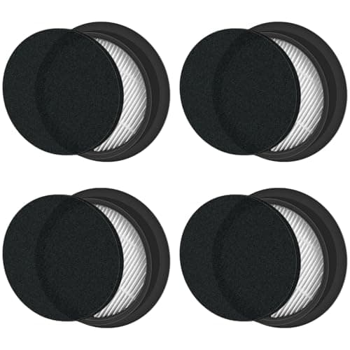 Slirceods Vacuum Cleaner Filter Replacement Compatible with SMOTURE VAC01/VAC02/VC70 Cordless Vacuum Cleaner&ozeeco EC01 Vacuum Cleaner Filter-4Pack