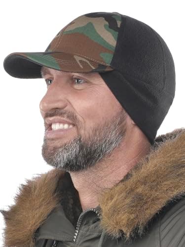 2SBR 2SABERS Mens Winter Hat with Earflaps and Visor - Warm Trucker Baseball Cap Hat