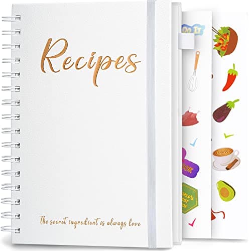 Recipe Book to Write in Your Own Recipes, Blank Recipe Journal, 120 Recipes