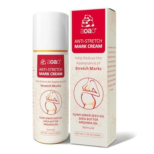 Stretch Mark Cream for Pregnancy Massages Body & Reduces Scar Appearance, Removes Stretch Mark Prevention, Prenatal & Postnatal Tummy Skin Care, Firming Skin Elasticity for Maternity (3.38 Fl Oz)