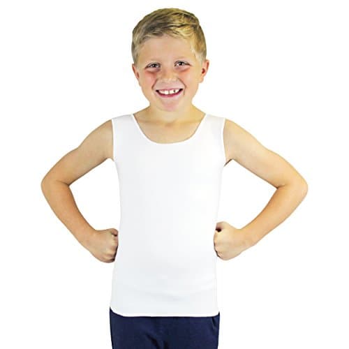 SmartKnitKIDS Compresso-T Deep Pressure Sensory Compression Undershirt - Alternative to Vest - Small - White