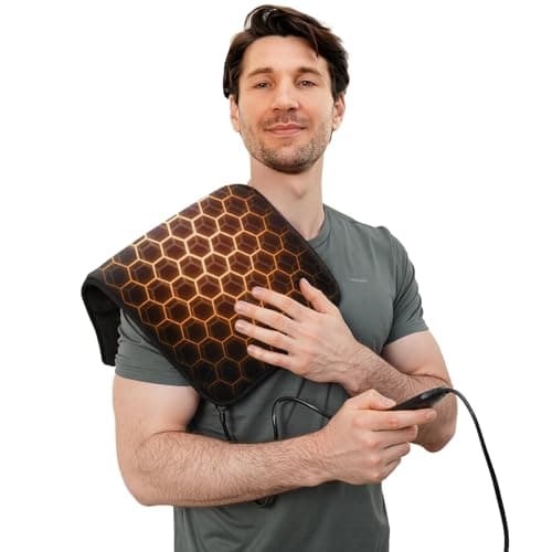 UTK 30s Fast Heating Pad for Back & Period Cramps, 3X Far Infrared Deeper Effect, Hotter 5-10℉ Than Others, FSA-HSA Eligible, 4H Auto Off, 8 Heat Settings,Machine Washable, Mothers Day Gifts 24" x 12"