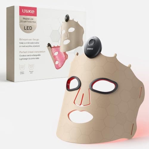 Ulike ReGlow Lite LED Mask With 3 Modes for Anti-Acne & Anti-Aging, Powerful LED Beads With Red, Blue and Mixed Light, 3D Facial Comfort Fit, Red Light Therapy Skin Care At Home