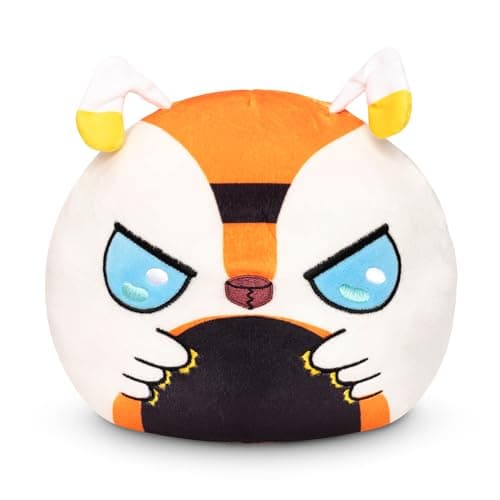 TeeTurtle Reversible Godzilla Mothra 6-Inch Two-Sided Flip Plush Toy with Embroidered Details - Cute Mini Collectible Plush for Kids, Teens, and Adults