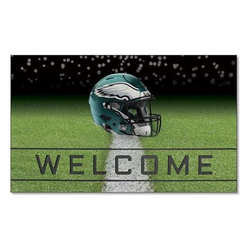 FANMATS Team Color Crumb Rubber Philadelphia Eagles Door Mat, 1 Pack , 18" x 30"